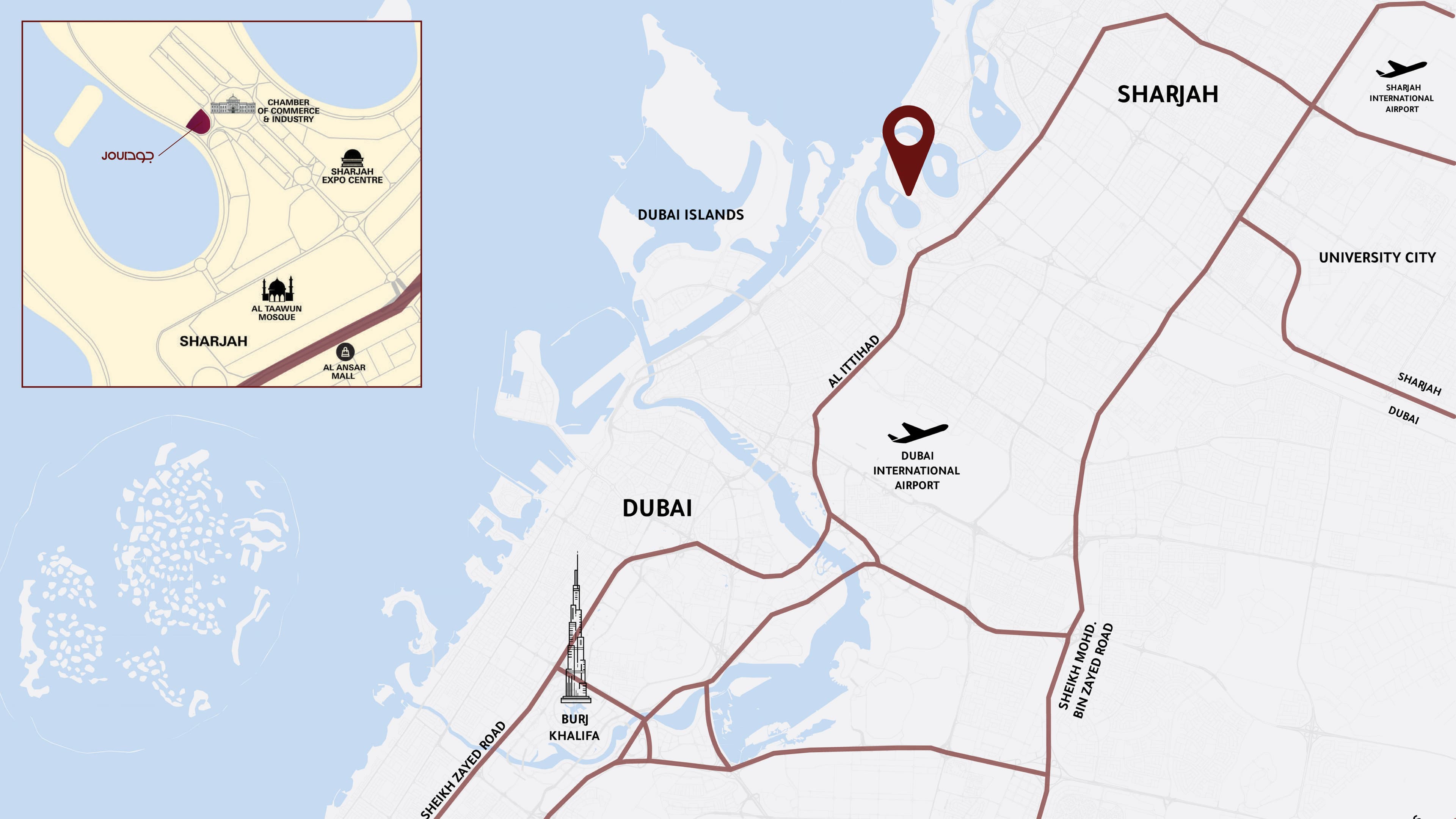 Joud Tower Location Map